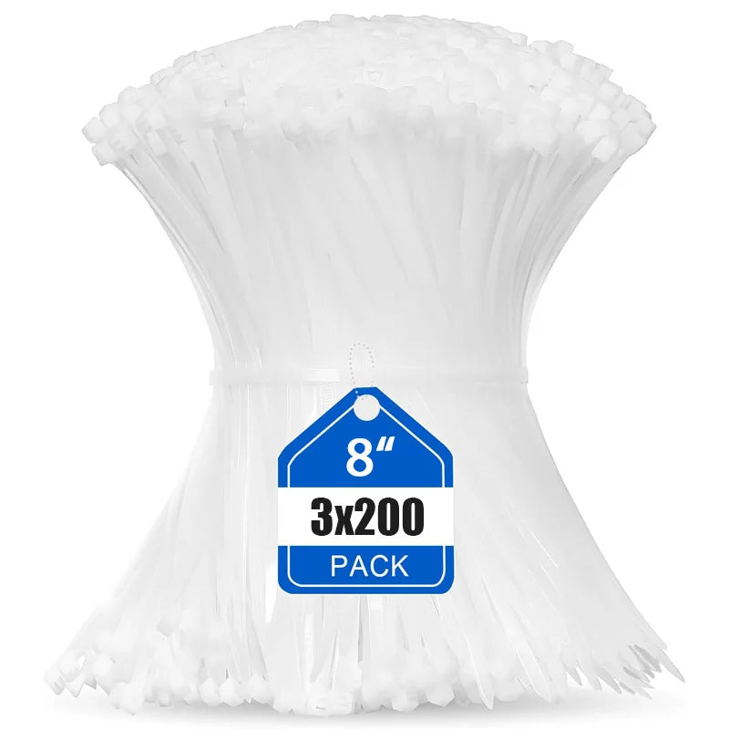 100-1000pcs Nylon Cable Zip Ties Adjustable Self-locking Cord Ties Durable Plastic Cable Ties Binding Wrap Straps for Office