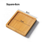 Simple Style Home Decoration Succulents Bonsai Holder Round Square Flowerpot Base Hexagon Rectangle Bamboo Wood Tray