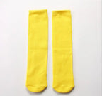 About 28 cm Knee High Socks Kids Boys Girls Socks for School Uniform Children White Socks Student Black  toddler girl socks