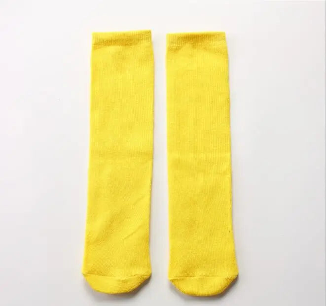 About 28 cm Knee High Socks Kids Boys Girls Socks for School Uniform Children White Socks Student Black  toddler girl socks