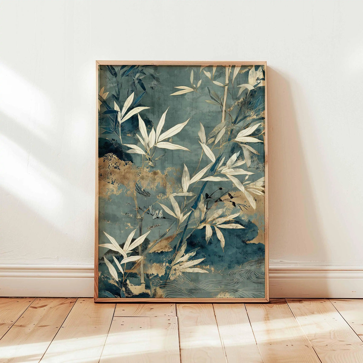 Japanese Crane Wall Art Red Sun Pine Tree Vintage Poster