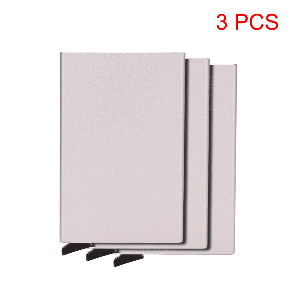 Rfid Credit Card Holder Metal Thin Slim Smart Wallet Men Women Wallets Pop Up Minimalist Small Black Purse Mini Walets for Men