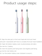 Automatic Sonic Electric Toothbrush for Adults – Rechargeable Tooth Cleaner with Soft Bristles | Deep Oral Cleaning & Whitening Toothbrush