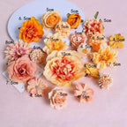 3/21Pcs Artificial Rose Flower Head Fake Flower For Home Room Decor Wedding Decoration DIY Garland Bouquet Christmas Accessories