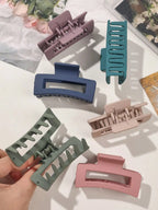 10Pcs Colorful Square Non-Slip Hair Claw Clips for Women 2.6 Inch Strong Hold Jaw Clip Bulk Hair Accessories for Daily Use Gift