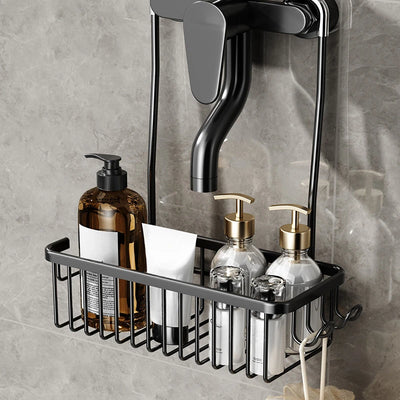 No-Drill Toilet & Shower Rack – Bathroom Storage Basket for Bath Products
