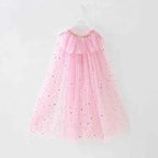 Girl Costume Children Elegant Dress Cape Kids Christmas Halloween Party Supply Girl Tulle Cloak Elsa Rapunzel Cosplay Accessory