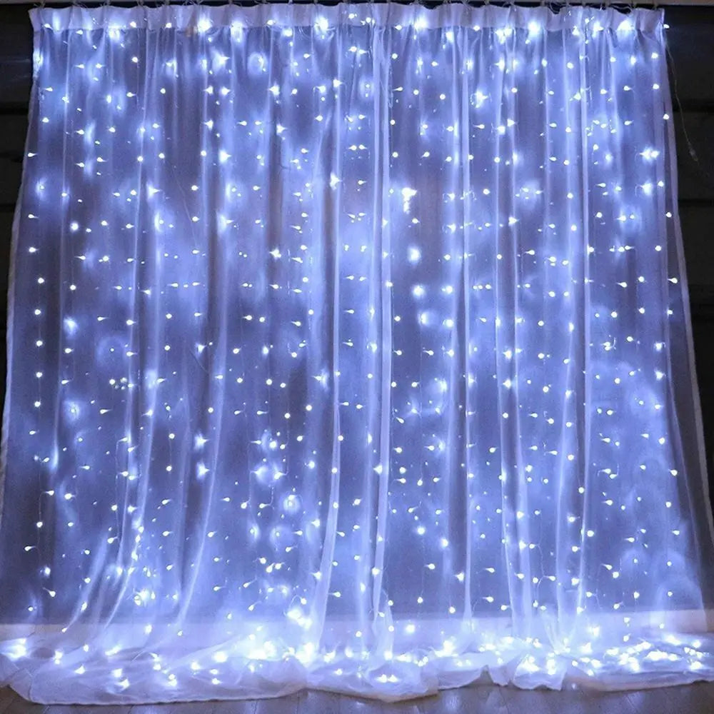 USB LED Curtain String Lights with Remote Control Bedroom Holiday Wedding Birthday Christmas Decor LED Fairy Garland Lamp