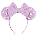 New Trendy Mouse Ears Headband 3.3"Velvet For Girls Soft Bow Hairband Halloween Festival Party Trip DIY Hair Accessories Gifts
