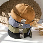 Unisex Vintage Dome Melon Docker Cap Brimless Beanie Hat