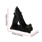 3D Printed Gothic Tracery Window Phone Stand, Dark Skull Ornament for Halloween, Desktop Holder for Phone & Tablet