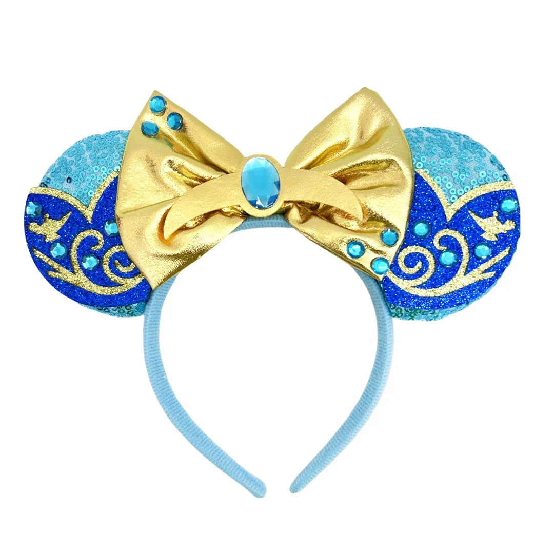 Mouse Ears Headband Cartoon Sequin Bows Headband Birthday Party Christmas Halloween Princess Cosplay Costume For Women Adult