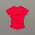 Short Sleeve Seamless Yoga Top Women Quick Dry Breathable Slim Fit Workout Gym Running Fitted Sports T-Shirt Activewear