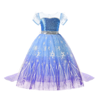Kids Princess Cosplay Costume Girl Snow Queen Dress Halloween Carnival Clothes Cute Cosplay Evening Party Clothing for 2-10 Year