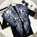 Spring Scarf Women's Luxury Design Scarf Silk Smooth Scarf Soft Muslim Headband Shawl Beach90x90cm