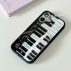 Korean ins Art Piano Key Notes Creative Exquisite Cute Phone Case For iPhone 17 16 15 14 13 12 11 Pro XR Max 8 7 Plus Y2K Cover