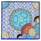 Fashion Square Silk Scarf Women Luxury Brand Satin Print Hijab Scarves Pareo Bandana Female Shawl Wrap Headband Foulard 90*90cm