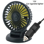 12v Automotive fan Car Fan 24v 360° Adjustable 3 Head Air Fan Low Noise Multifunctional Temporary Parking Card Auto Vehicles fan