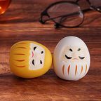 Japanese Ceramic Daruma Doll Miniature Lucky Charm Fortune Ornament for Home Decor Landscape Craft Gift