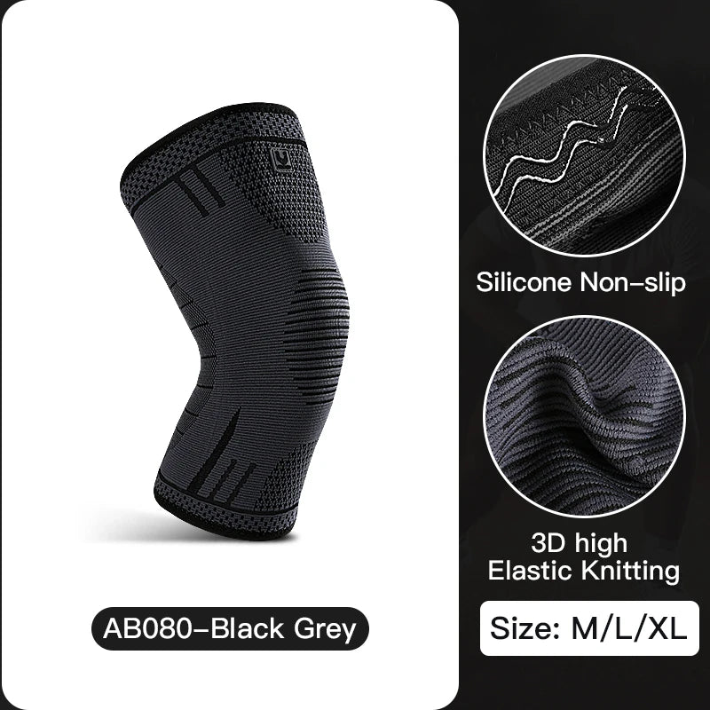 1 Pcs Compression Knee Support Sleeve Elastic Breathable Knee Pads Brace Springs Gym Sports Protector Basketball Volleyball Run