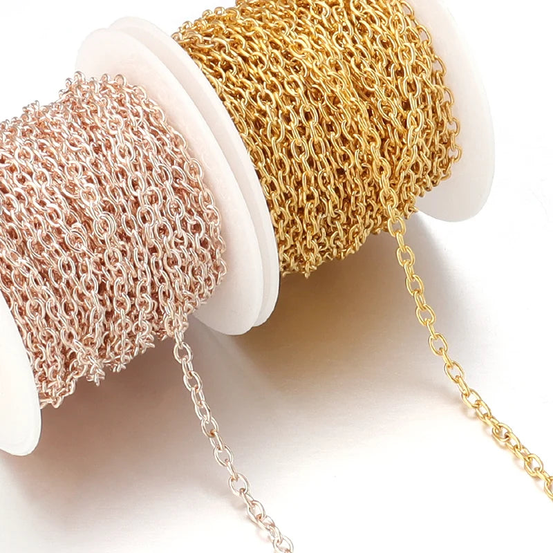 Louleur High Quality Necklace Chain Bulk Cross Chains For Jewelry Making Findings DIY Necklace Bracelet Chain Materials