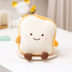 Cute Cartoon Egg & Toast Plush Toy – Breakfast Expression Stuffed Doll Pillow | Soft Baby Comfort Toy & Christmas Gift