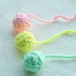 Colorful Yarn Ball Cat Toys with Bell