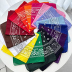 Unisex Men Women Bandana Hairband Cowboy Mens Biker Sports Headwear Wrist Hairwrap Paisley Head Wrap Square Scarf