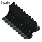 3/9 Pairs Non-Slip Sports Socks for Men & Women Thickened Towel Bottom Professional Running Fitness Training Basketball Socks