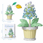 Creative Building Block Bouquet, Eternal Flower Plant Potted Gift, Rose Sunflower Potted Plant, Assembled Building Block Toy