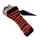 Pink Cartoon Gloves Honey Girls Winter Half Finger Cosplay Glove Anime Accessories EMO Punk Skull Christmas Gift Arm Warmers
