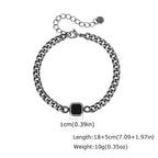 Stylish Men's Chain Bracelet,Hip Hop Stainless Steel Cuban Chain Wristband,Jewelry Gift for Father Son Husband BBF