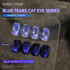 PERFECT COLOR Blue Tears Cat Eye Magnetic Gel Polish, 3g, UV LED Cure, Soak Off Gel Nail Polish, Blue Shimmer Effect