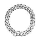 ABS Plastic Dog Collar Chain Diamond Inlay Sparkle Bulldog Necklace Cat Collars Pet Accessories Small Medium Large Dogs Golden - WTN Essentials 