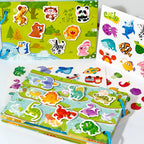 Dinosaur Fruit-Themed Busybook Quiet Book, with 5 Major Themes and Various Accessories, Designed for Children Aged 36 Months and Above, Covering Numbers, Letters, and Colors, with Clear and Easy-To-Understand English Instruct