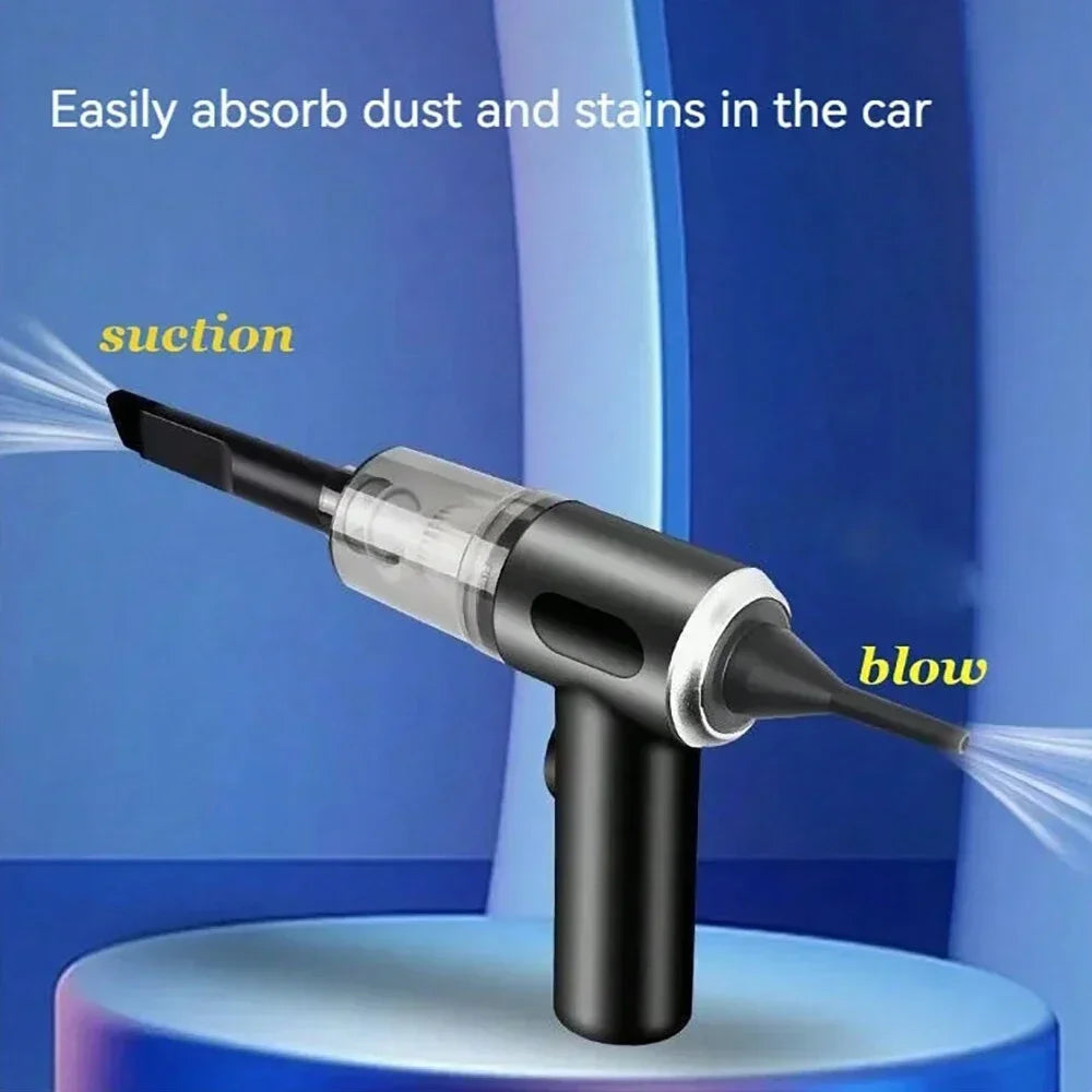 1PC Wireless Vacuum Cleaner 120W High Power Black Dual Use for Home And Car Powerful Portable Handheld Vacuum
