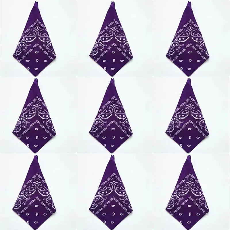 1/4/9pcs Men Women Bandana Hairband Cowboy Mens Biker Sports Headwear Wrist Hairwrap Single Sided Head Wrap Scarf Paisley