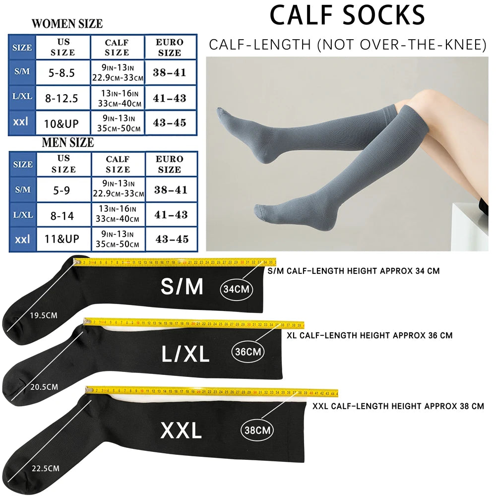 Varicose Veins Compression Socks Fit For Golf Rugby Running Hiking Sports For Anti Fatigue Driving Travel Flight Women Men Socks