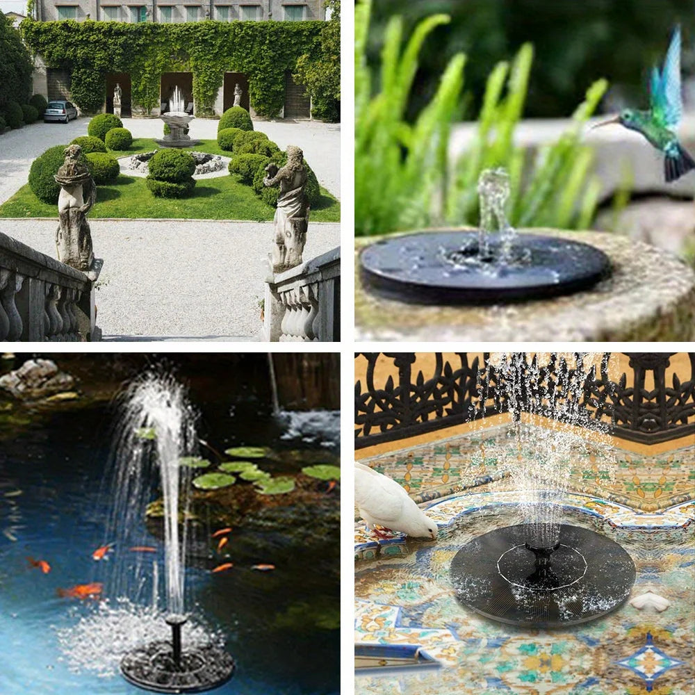 Eco-friendly solar fountain for garden