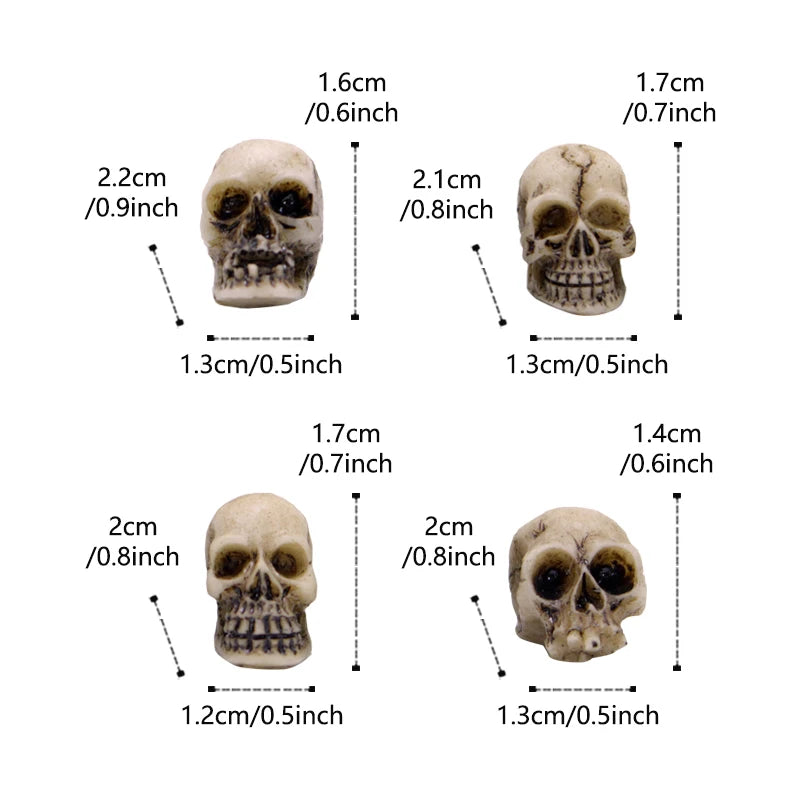 Miniature Skull Garden Decor – Resin Bonsai & Gothic Craft Accent