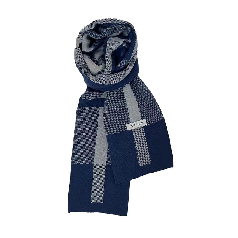 Winter Men Scarf Keep Warm Scarf Casual Fashion Brand Designers Knit Neckerchief Patchwork Copy Cashmere Scarf Shawl Wrap AC2228