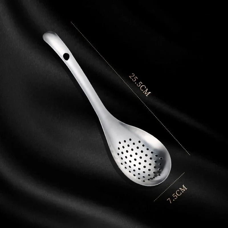304 Stainless Steel Strainer Spoon for Cooking, Frying and Serving