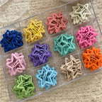 20/50Pcs Star-Shaped Alloy Hair Clips Elegant Retro Style Lightweight Hollow-Out Design Hair Accessories for Daily Wear Styling