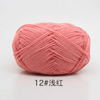 40-50g/Set 4ply Milk Cotton(80%) Knitting Yarn Needlework Dyed Lanas For Crochet Craft Sweater Hat Dolls At Low Price