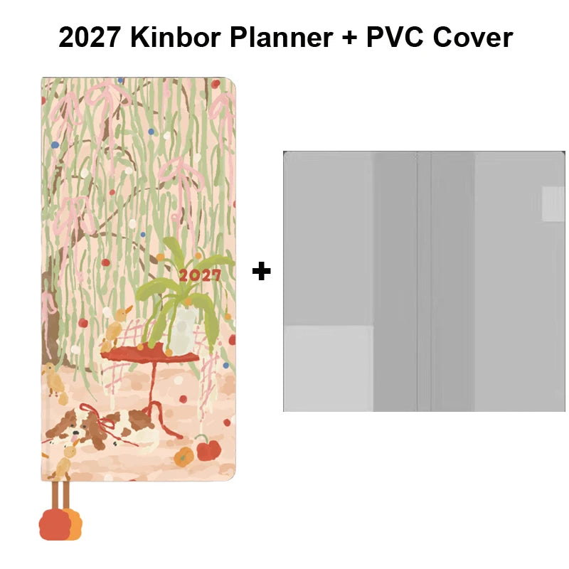 Kinbor 2027 Pocket Weekly Planner Notebook Limited Edition Week Journal Notebook Monthly Yearly Planning Book Travel Recording