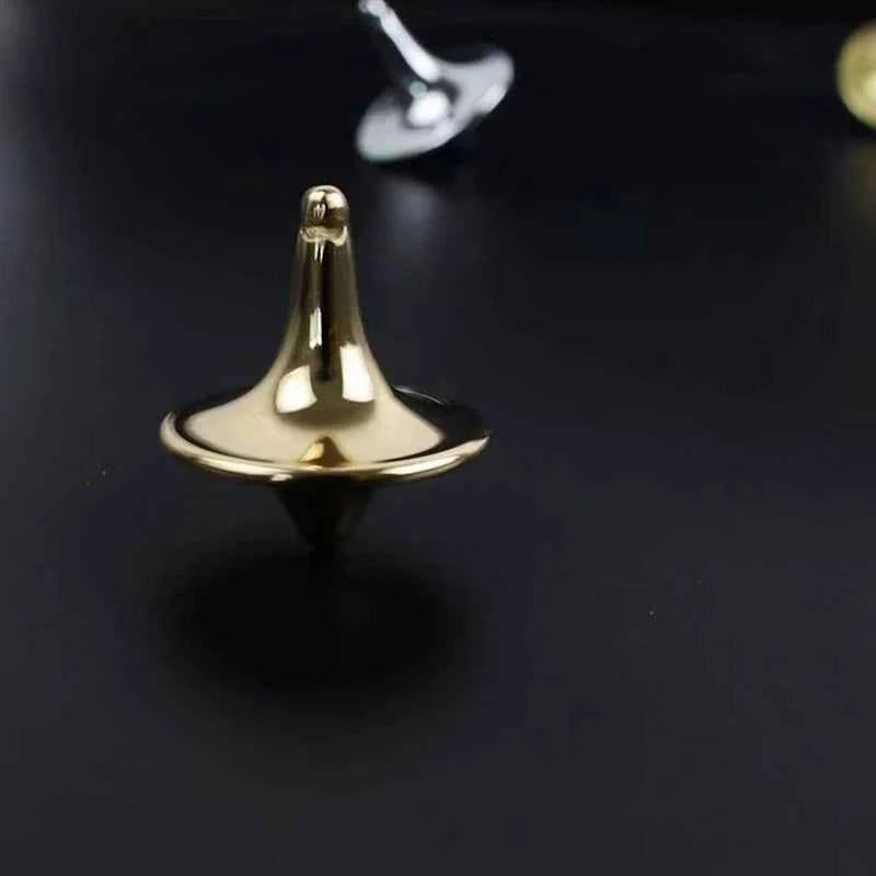 Metal Gyro Hot Movie Totem Silver Hand Spinning Top Fingertips Small Cyclone Gyroscope Antistress Fidget Toys For Children Gifts