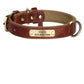 Personalized Dog Collar Custom Engraved PU Leather Dog Collars Free Engraving ID Tag Nameplate For Small Medium Large Dogs - WTN Essentials 