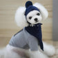 Winter Warm Knitted Dog Hat & Scarf Set – Cozy Striped Puppy Christmas Costume