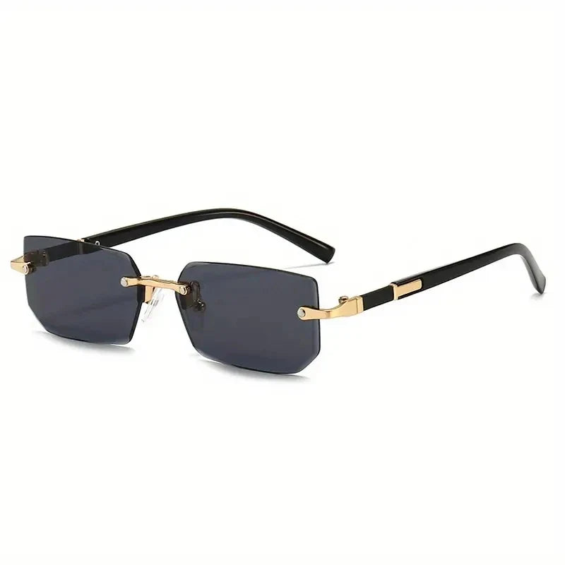 Rimless Rectangle UV400 Fashion Sunglasses for Women & Men