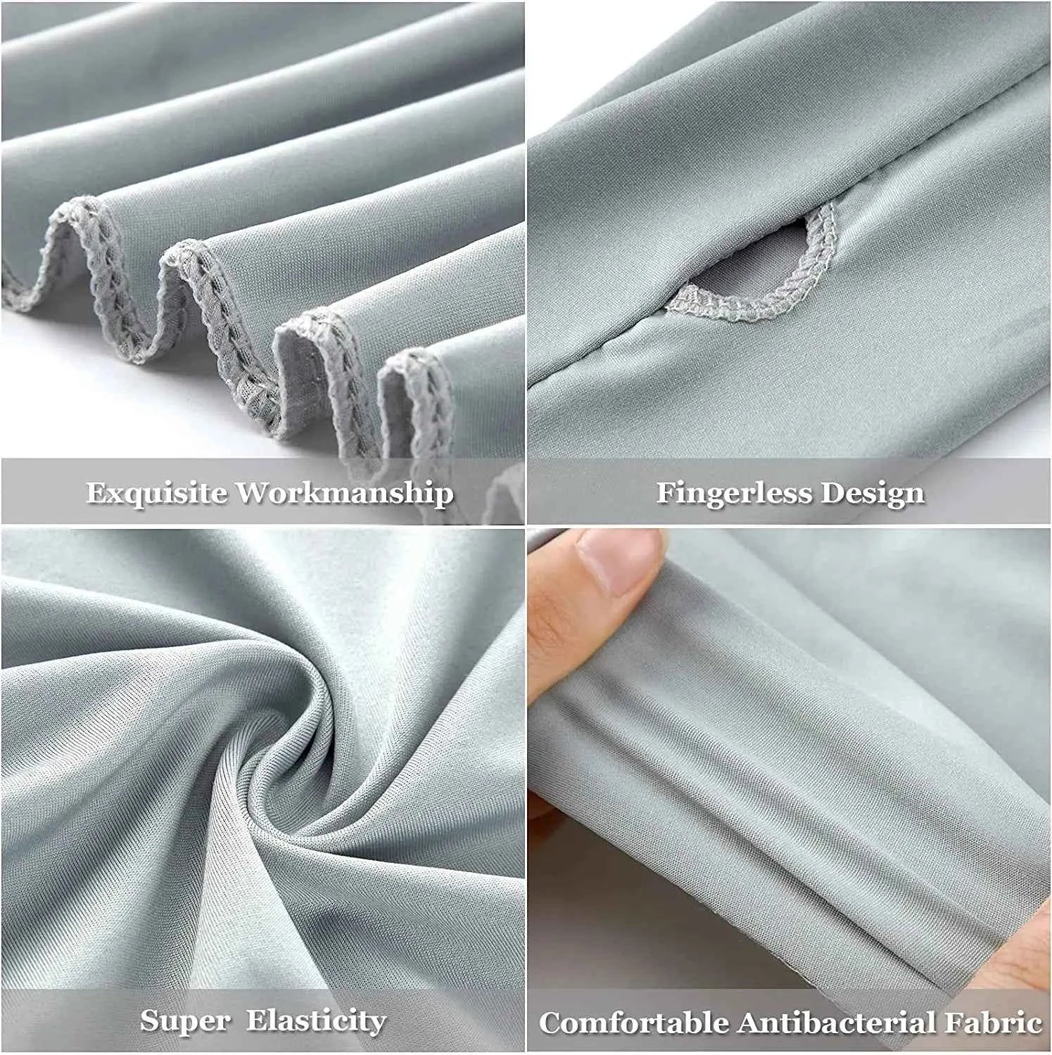 One-piece Ultra-thin Shawl Arm Sleeves Ice Silk Long Gloves Breathable Sun Protection Anti UV Hand Cover Warmer Outdoor Sports